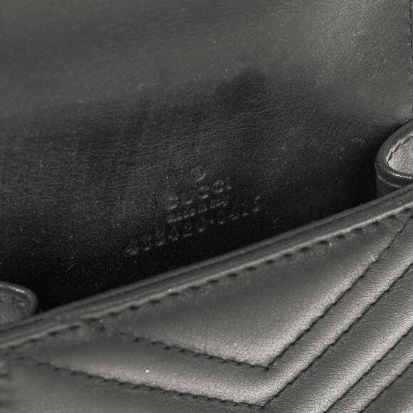 Gucci GG Marmont Black Quilted Leather Animal Studs Belt Pouch - Picture 8 of 9
